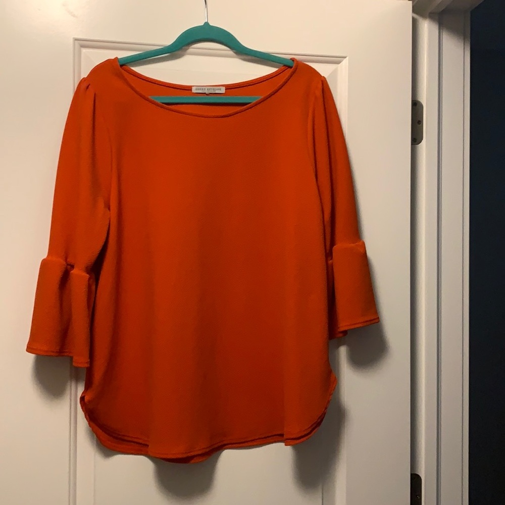 Green Envelope Los Angeles Bell Sleeve Top